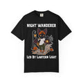 Comfort Color Led by Lantern Light Halloween T-Shirt | Bat Illustration T-Shirt | Spooky season shirt | Night Wanderer Club