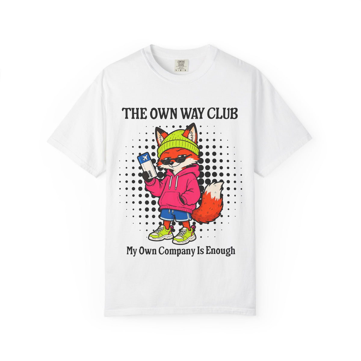 The Own Way Club Fox Illustration T-Shirt | My Own Company Is Enough
