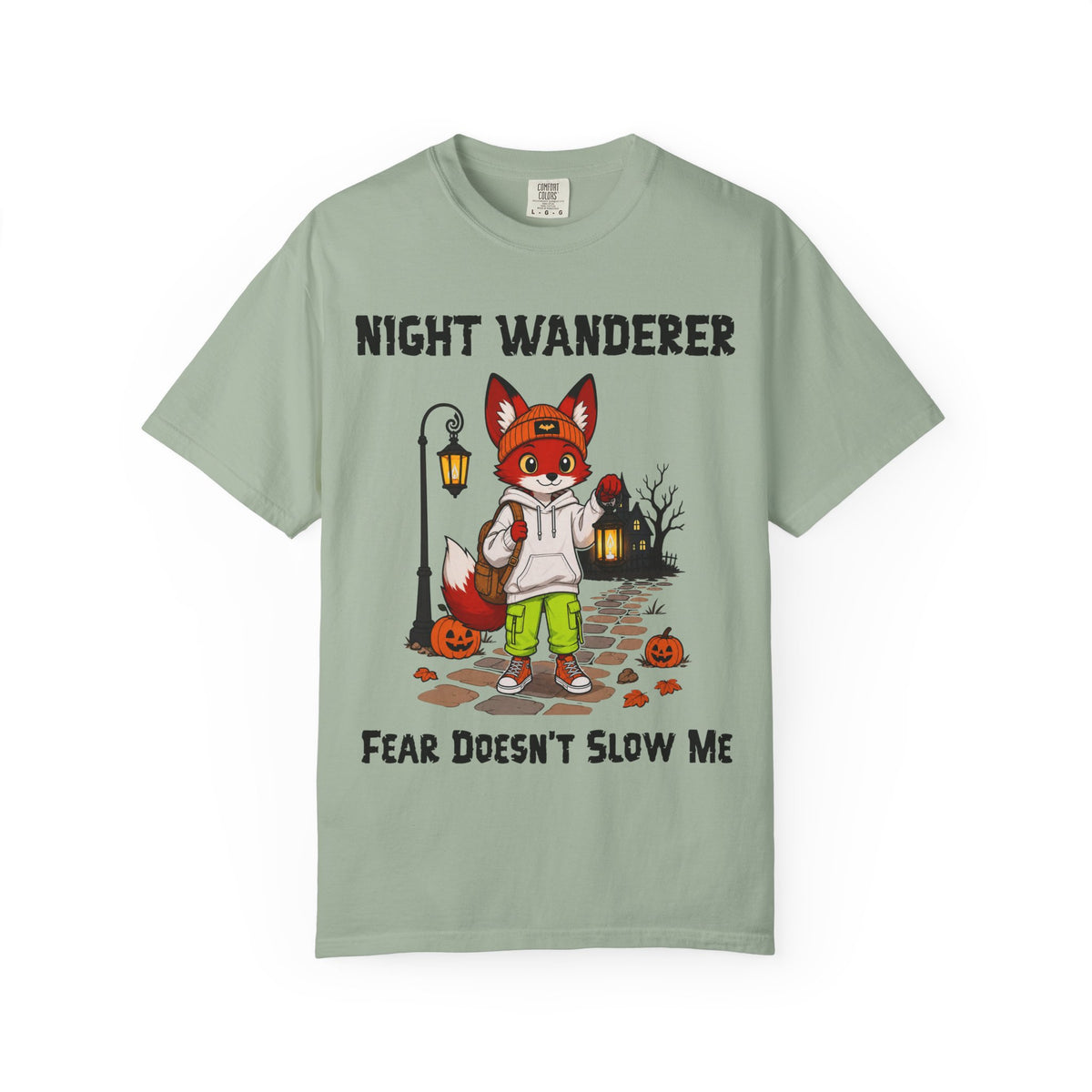 Fear Doesn't Slow Me Halloween T-Shirt | Fox Illustration T-Shirt | Spooky season shirt | Night Wanderer Club
