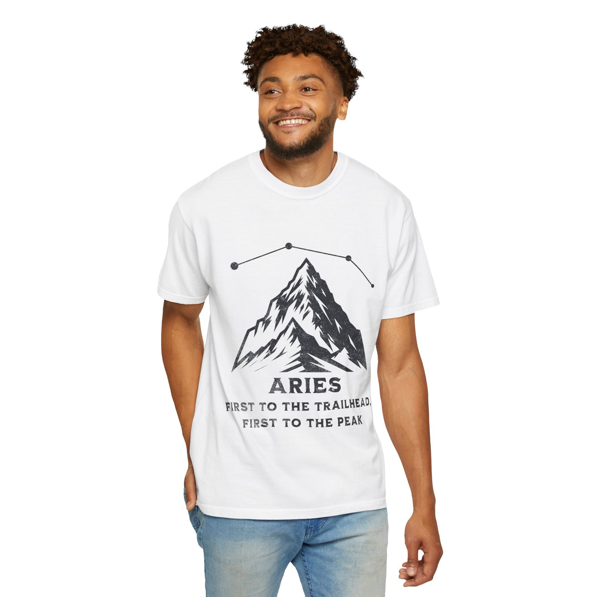 Aries Constellation Mountain Tee | Zodiac Aries T-Shirt, Trailhead Peak Design